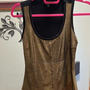 Karen Kane Metallic Gold and Black Tank Top #066